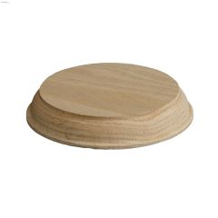 4-13\/16\" x 7\/8\" x 4-13\/16\" Solid Oak Wall Mount Disk