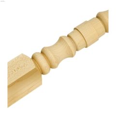 40\" x 1-1\/4\" x 1-1\/4\" Maple Square Top Turned Baluster