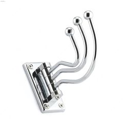 4-13\/32\" Chrome Utility Triple Swivel Hook