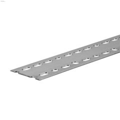 1-3\/8\" x 0.074\" x 4' Carbon Steel Slotted Flat Bar