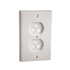 Child Safe White Plastic Swivel Outlet Cover