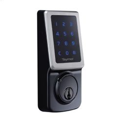 Black With Satin Nickel Electronic Deadbolt