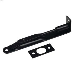 6\" Matte Black Radius End Flush Bolt