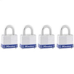 1-9\/16\" Laminated Steel Keyed Alike Padlock-4\/Pack