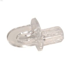 1\/4\" Clear Plastic Round Shelf Pin-4\/Pack