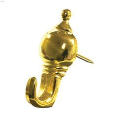 Gilt Colonial Push Pin Hanger-3\/Pack