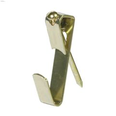 100 lb Steel Brass Plated Standard Hanger With Nails-2\/Pack