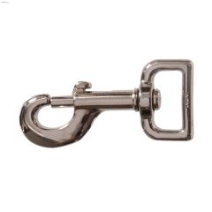 1\" x 3-3\/8\" Nickel Plated Swivel Eye Bolt Snap