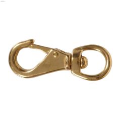 3\/4\" x 4-5\/16\" Solid Brass Swivel Eye Quick Snap