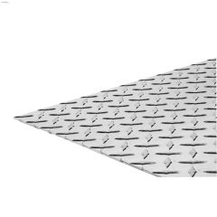 12\" x 24\" x 0.1\" Aluminum Brite Aluminum Tread Plate