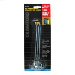 Light Duty 6\" Double Prong Straight Hook With Safety Tips