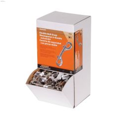 4\" x 13\" x 3\" Steel Nickel Plated Double Bolt Snap