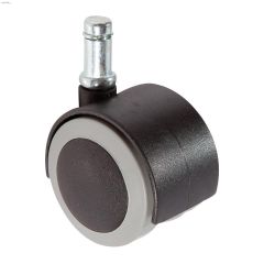 2\" Black\/Gray Ring Stem Light Duty Twin Wheel Caster