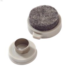 FeltGard\u00ae 7\/8\" Beige Heavy Duty Round Snap-on\/Snap-Off Pad