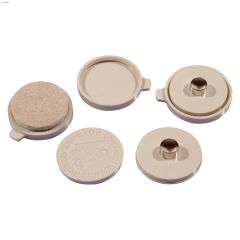 FeltGard\u00ae 1\" Dia Beige Heavy Duty Round Snap-on\/Snap-Off Pad