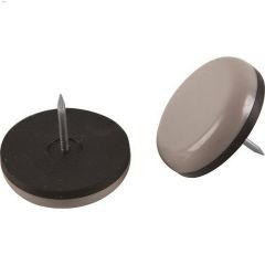 Slide Glide\u00ae 1-1\/4\" Gray Round Nail-On Pad