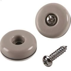 Slide Glide\u00ae 1-1\/2\" Gray Round Pad With Screw