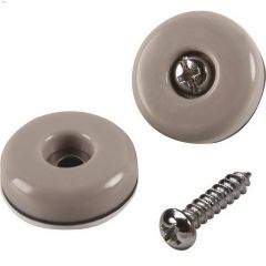 Slide Glide\u00ae 7\/8\" Gray Round Pad With Screw