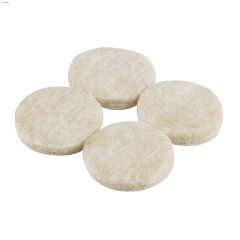 1-1\/2\" Beige Heavy Duty Round Self-Adhesive Felt Pad