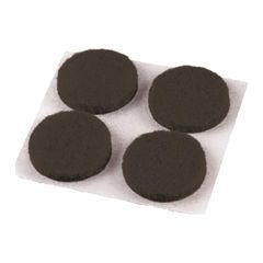 Surface Gard 3/4" Brown Medium Duty Round Self-Adhesive Pad