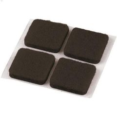 Surface Gard\u00ae 3\/4\" Brown MD Square Self-Adhesive Pad