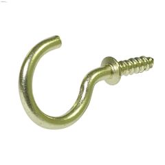 3\/4\" Solid Brass Cup Hook-5\/Pack