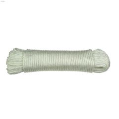 3\/16\" x 100' White Polyester Diamond Braided Rope