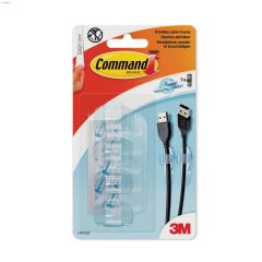Command\u2122 Small x 0.87\" x 1\/2\" x 1.2\" Clear Round Cord Clip