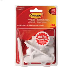 Command\u2122 White Medium Utility Hook With (12) Strips