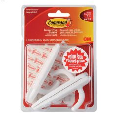 Command\u2122 White Large Utility Hook With Large Strips