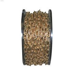 #3 x 80' Brass Plated Straight Link Machine Chain