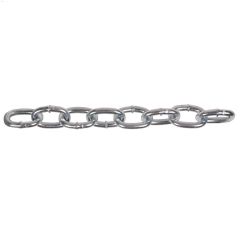 #2\/0 x 225' Zinc Plated\/Black Passing Link Chain
