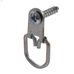Small Zinc Flat D-Ring Hanger-4\/Pack