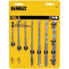 7-Piece Percussion Masonry Hammer Bit Set Carbide