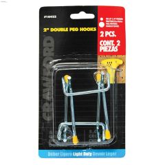 Stinson\u00ae Light Duty 2\" Double Arm Hook With Safety Tips