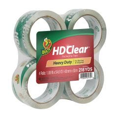 54.6 yd x 1.88" Clear High Performance Packaging Tape-4/Pack