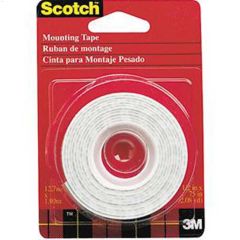 Scotch\u00ae 75\" x 1\/2\" White Mounting Tape