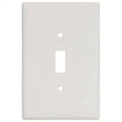 White Thermoset (1) Toggle Switch Wall Plate