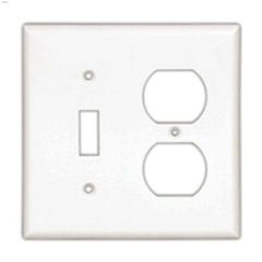 Ivory (1) Decorator (1) Toggle Switch Combination Wallplate
