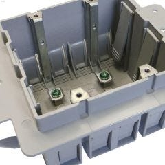 Inexo\u2122 Gray PVC Double Gang ICF Outlet Box
