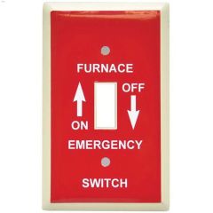 Red Furnace On\/Off Switch Plate