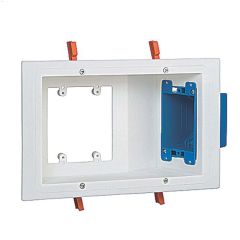 10-1\/2\" White ABS 3G Power\/Communication Recessed Box