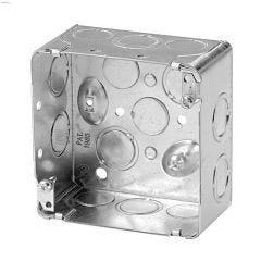 4\" x 4\" x 2-1\/8\" Rugged Metallic Square Device Box