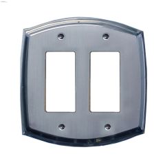Etched Steel Double Rocker Wall Plate
