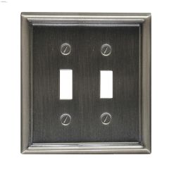 Pewter Metal (2) Double Toggle Wall Plate