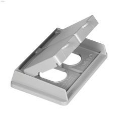 Gray PVC (1) Duplex Receptacle Horizontal Cover