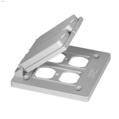 Gray PVC (2) Duplex Receptacle Cover