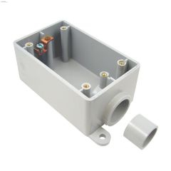 1\" x 3\/4\" PVC Single Gang FS Switch Box