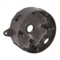 4\" x 1-1\/2\" Bronze Rugged Die Cast Aluminum Round Splice Box