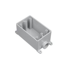 1" x 1/2" Gray PVC Rectangular Single Gang FSE Device Box